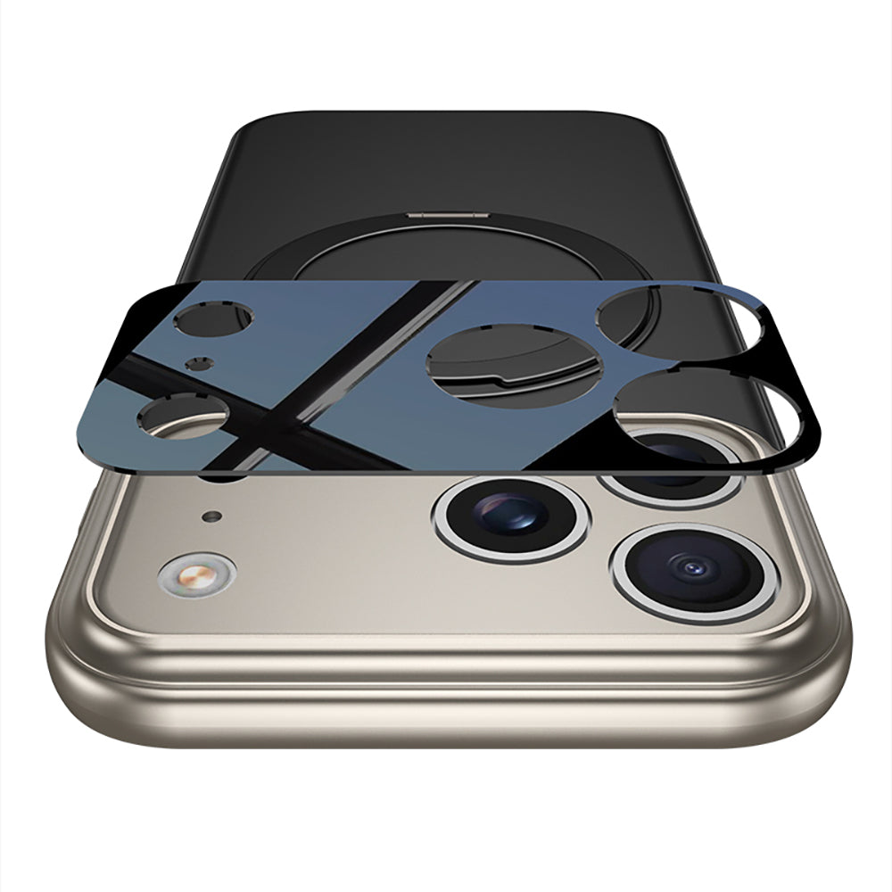 Apple iPhone 17 Pro Kılıf M-safe Şarj Özellikli 360 Derece Standlı Çift Parçalı Zore Torino Kapak Siyah