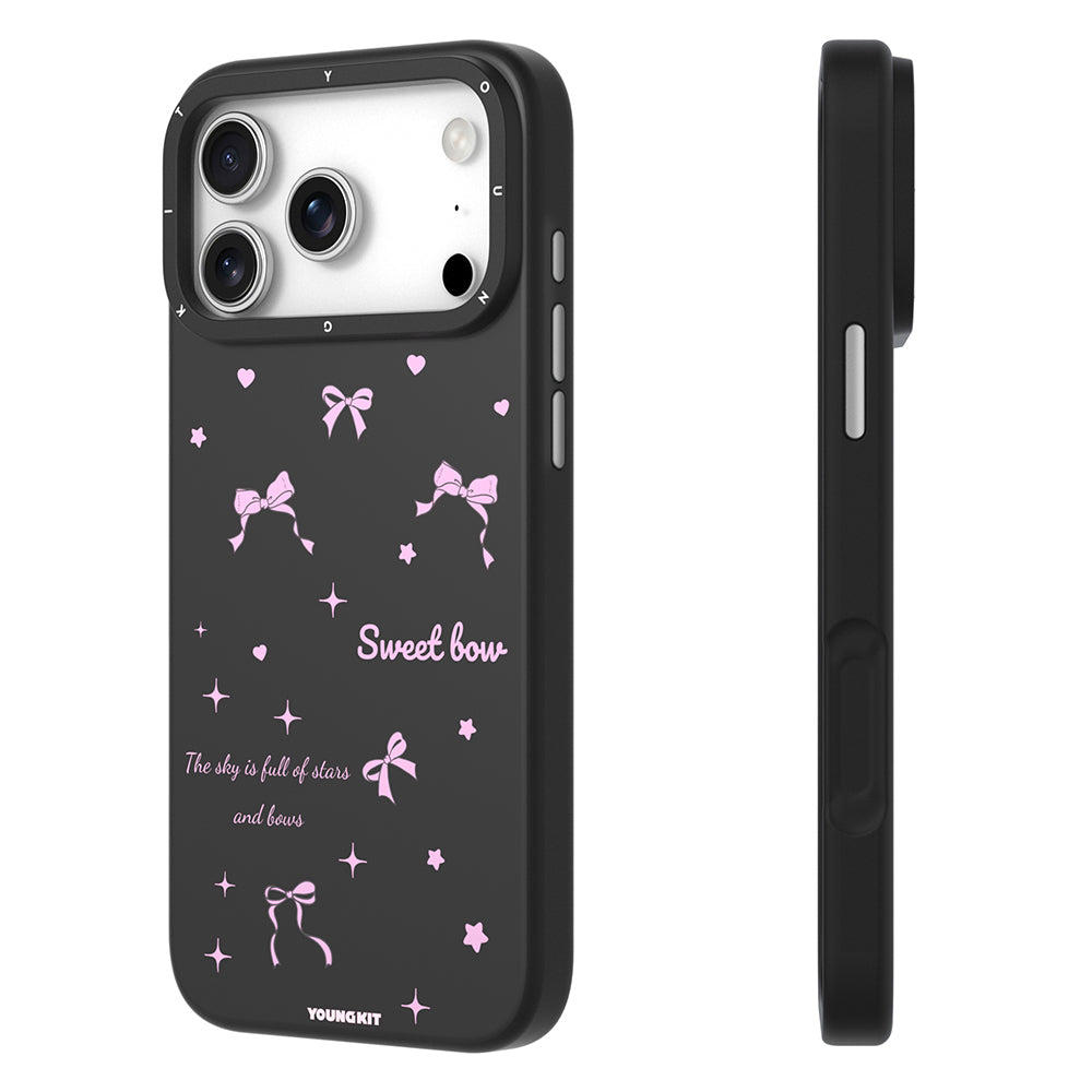 Apple iPhone 17 Pro Kılıf M-Safe Şarj Özellikli Airbagli Çift Katmanlı Youngkit Sweathart Serisi Kapak Gri