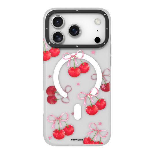 Apple iPhone 17 Pro Kılıf M-Safe Şarj Özellikli Airbagli Çift Katmanlı Youngkit Sweathart Serisi Kapak Kırmızı