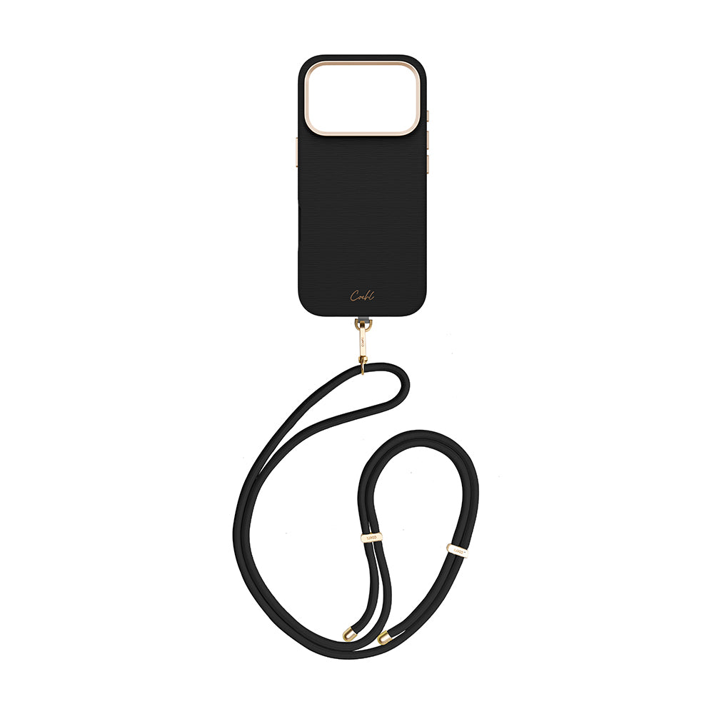 Apple iPhone 17 Pro Kılıf M-safe Şarj Özellikli Askı İpli Coehl Mirelle Kapak Kahverengi