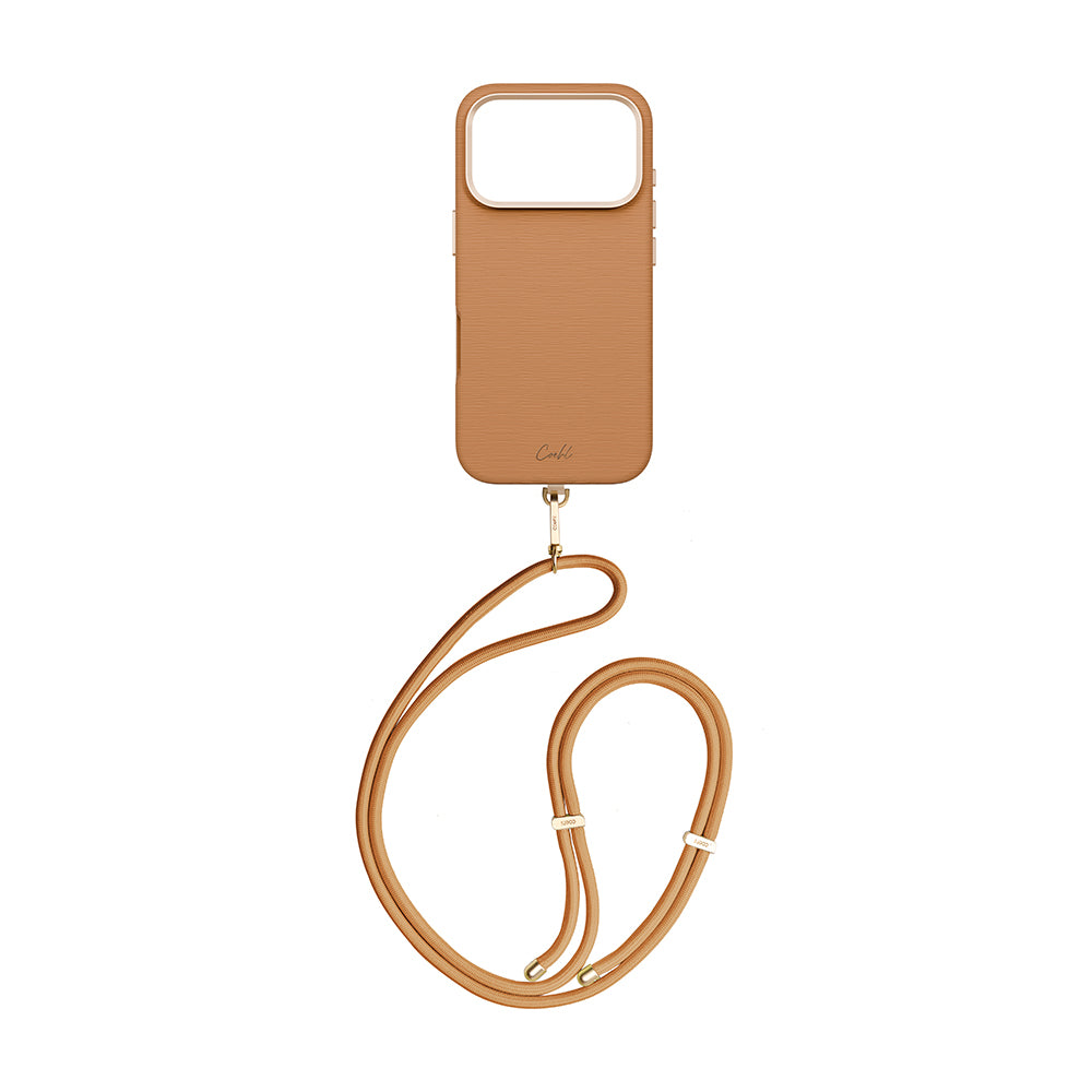 Apple iPhone 17 Pro Kılıf M-safe Şarj Özellikli Askı İpli Coehl Mirelle Kapak Pembe