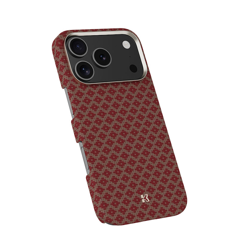 Apple iPhone 17 Pro Kılıf M-Safe Şarj Özellikli Benks ArmorAir ArmorGrid Serisi Kevlar Kapak Gold