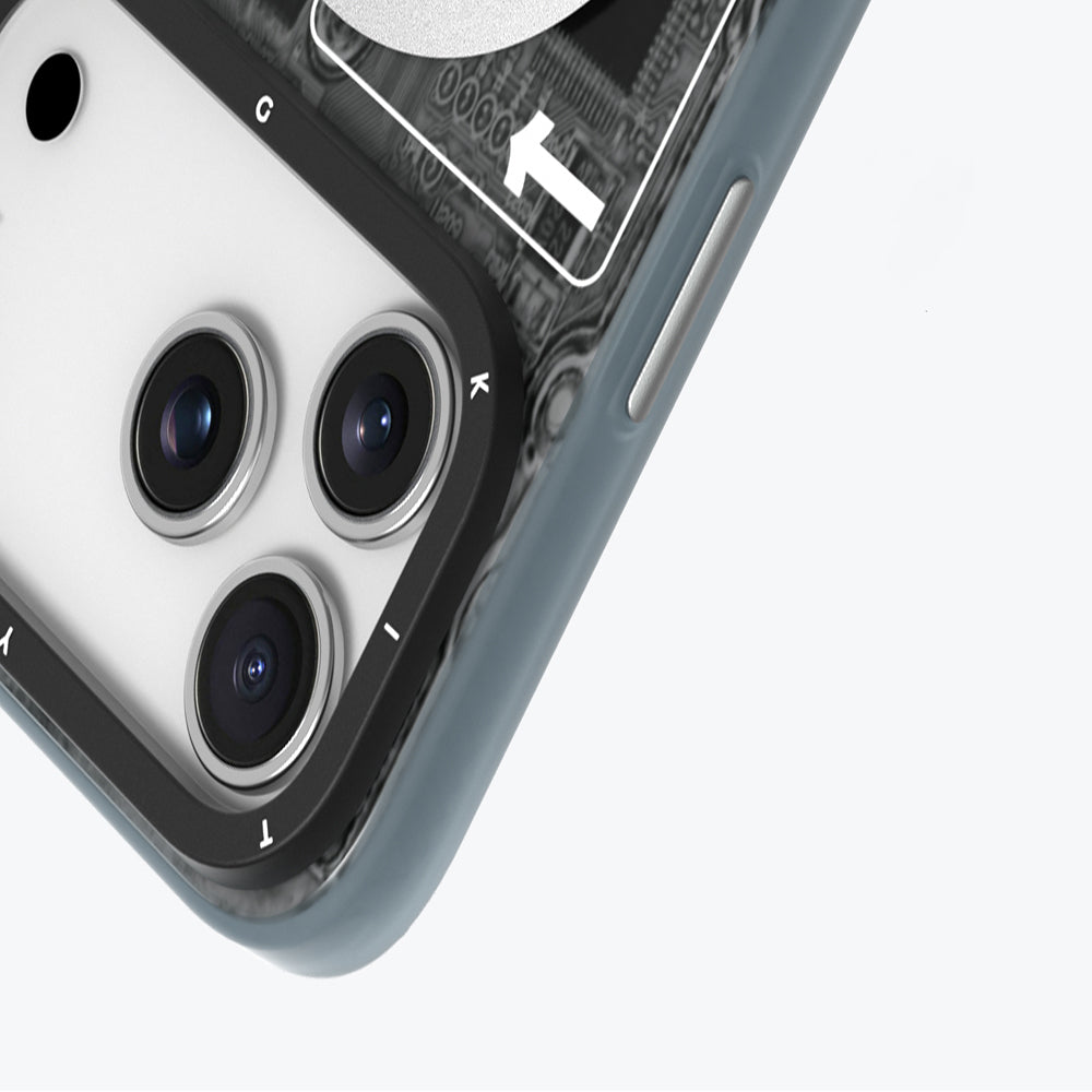 Apple iPhone 17 Pro Kılıf M-safe Şarj Özellikli Kamera Denetim Butonlu Youngkit Technology Serisi Kapak Mavi