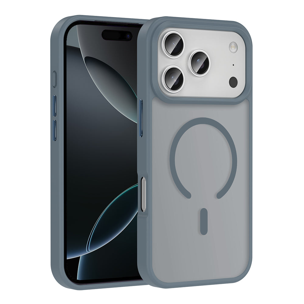 Apple iPhone 17 Pro Kılıf M-safe Şarj Özellikli Mat Arka Yüzey Zore Sio Kapak Desert Titanyum