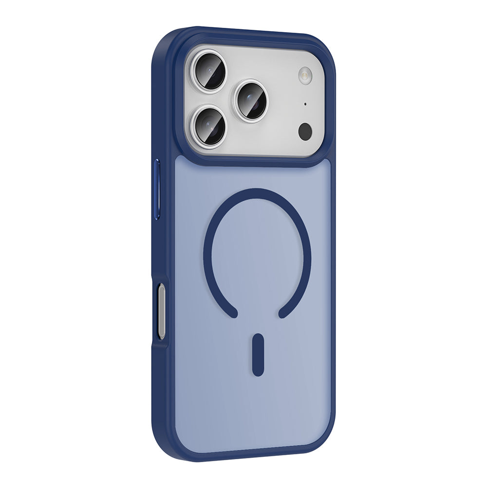 Apple iPhone 17 Pro Kılıf M-safe Şarj Özellikli Mat Arka Yüzey Zore Sio Kapak Lacivert