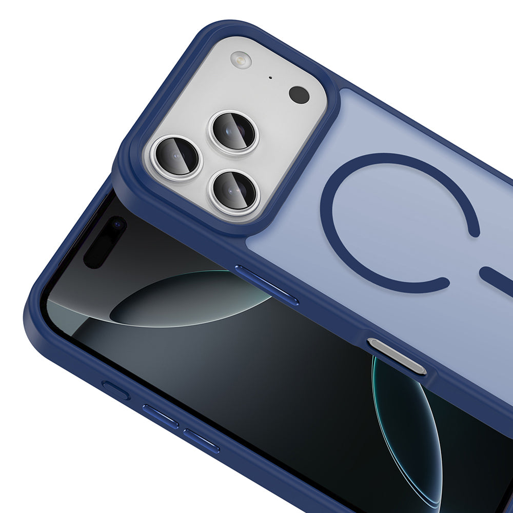 Apple iPhone 17 Pro Kılıf M-safe Şarj Özellikli Mat Arka Yüzey Zore Sio Kapak Turuncu