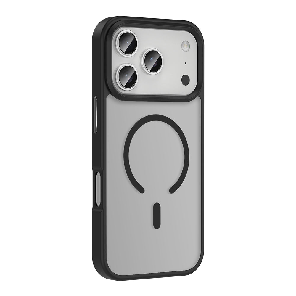 Apple iPhone 17 Pro Kılıf M-safe Şarj Özellikli Mat Arka Yüzey Zore Sio Kapak Siyah