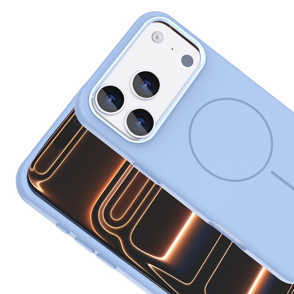 Apple iPhone 17 Pro Kılıf M-Safe Şarj Özellikli Metal Kamera Çerçeveli Zore Edi Silikon Kapak Siyah