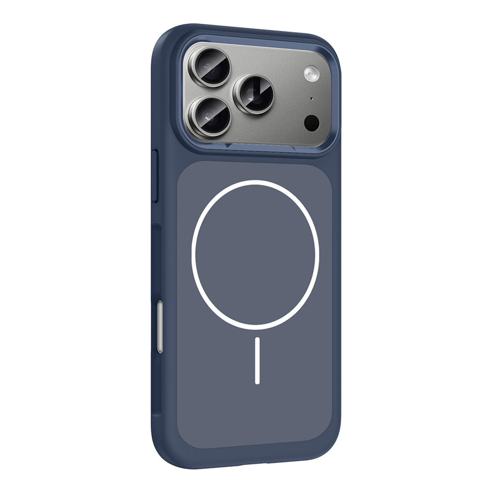 Apple iPhone 17 Pro Kılıf M-Safe Şarj Özellikli Metal Kamera Çerçeveli Zore Sanremo Silikon Kapak Beyaz