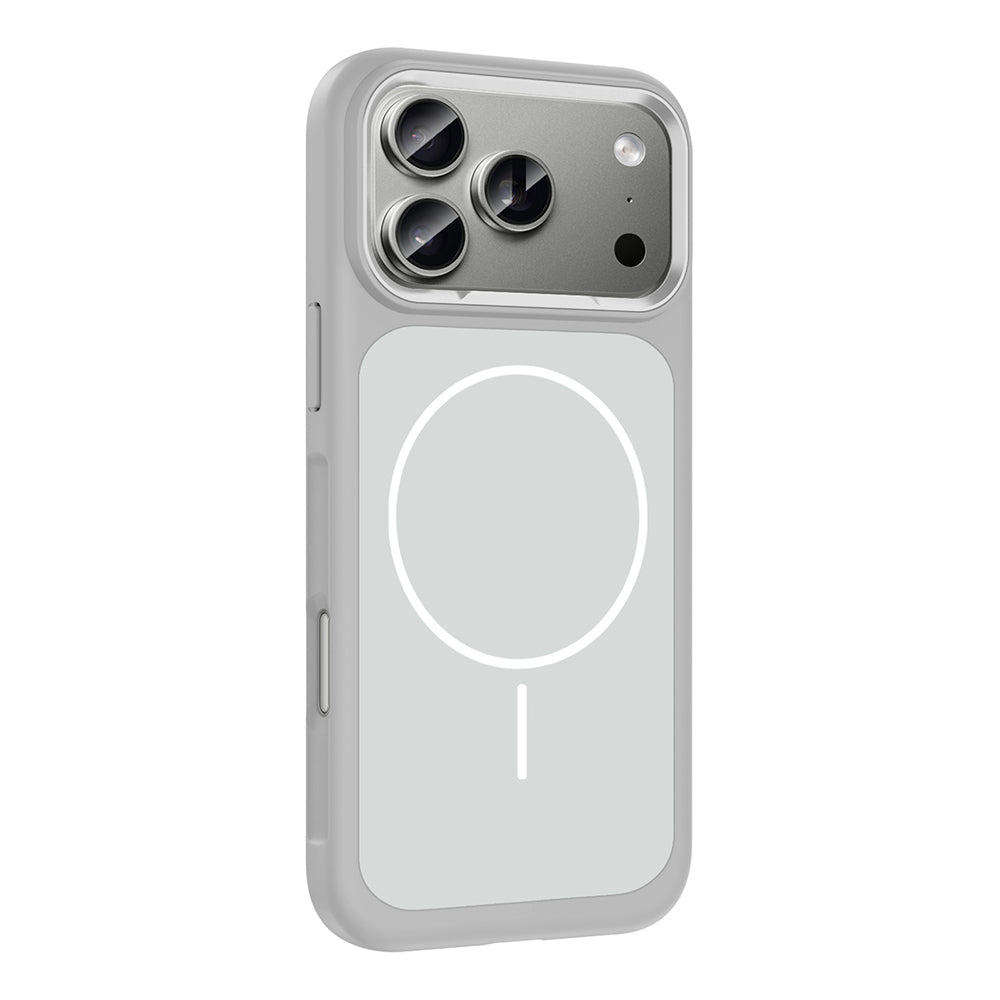 Apple iPhone 17 Pro Kılıf M-Safe Şarj Özellikli Metal Kamera Çerçeveli Zore Sanremo Silikon Kapak Lacivert