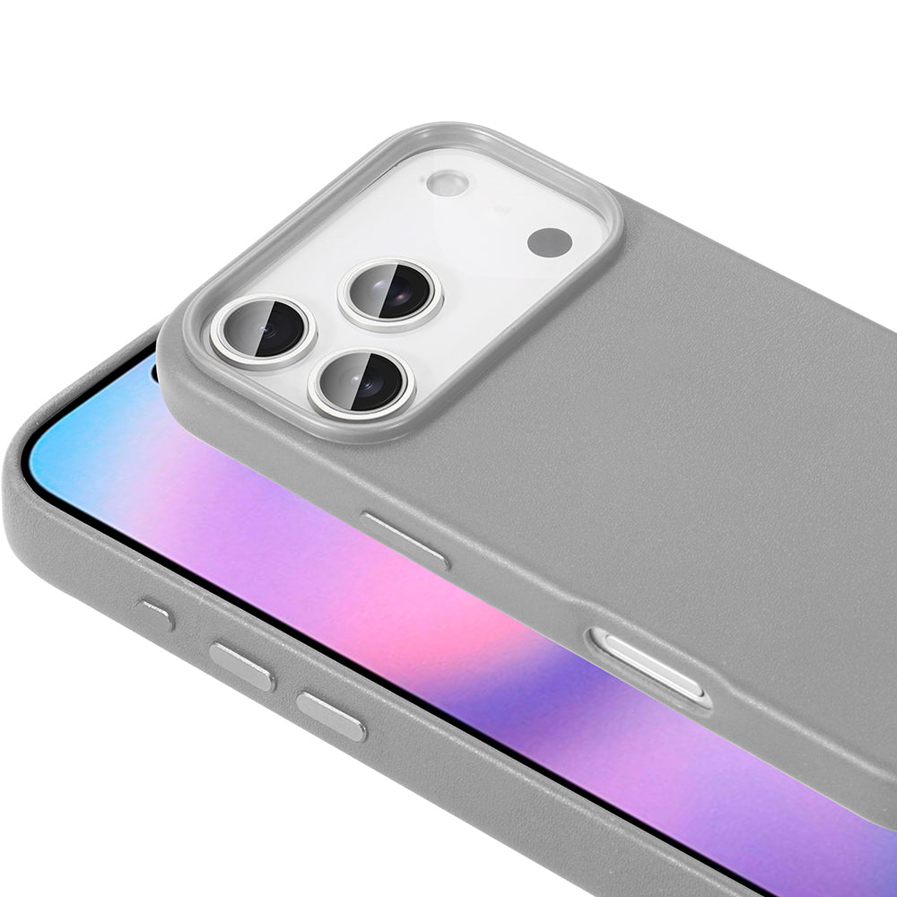 Apple iPhone 17 Pro Kılıf M-safe Şarj Özellikli PU Deri Görünümlü Zore Kupra Kapak Mor