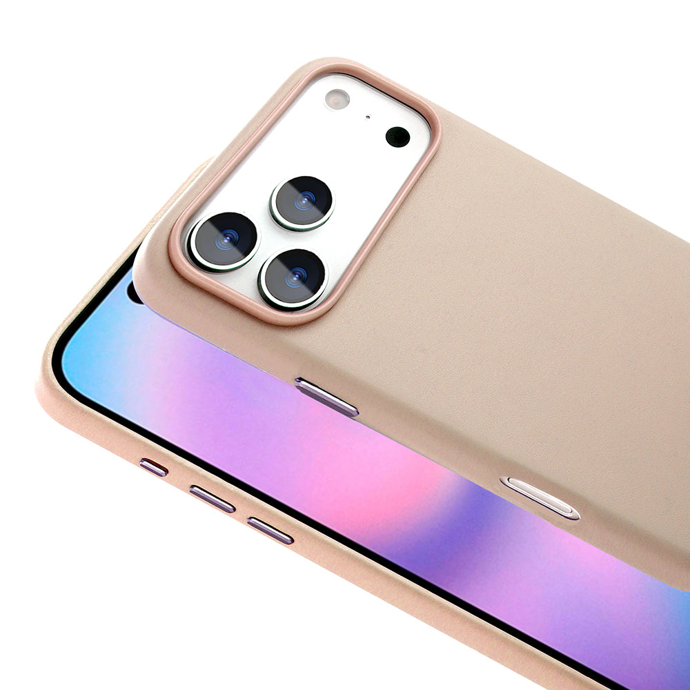 Apple iPhone 17 Pro Kılıf M-safe Şarj Özellikli PU Deri Görünümlü Zore Kupra Kapak Pembe