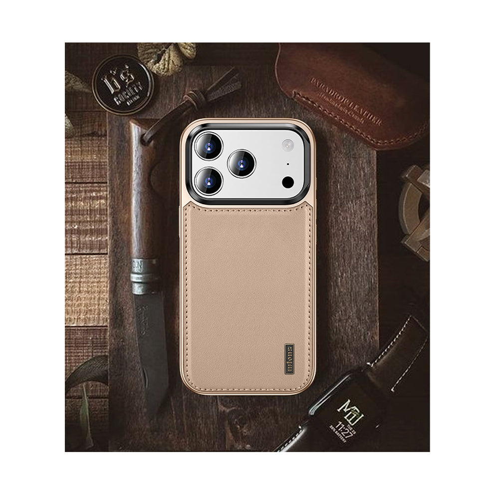 Apple iPhone 17 Pro Kılıf M-safe Şarj Özellikli Standlı Leto Kapak Gold