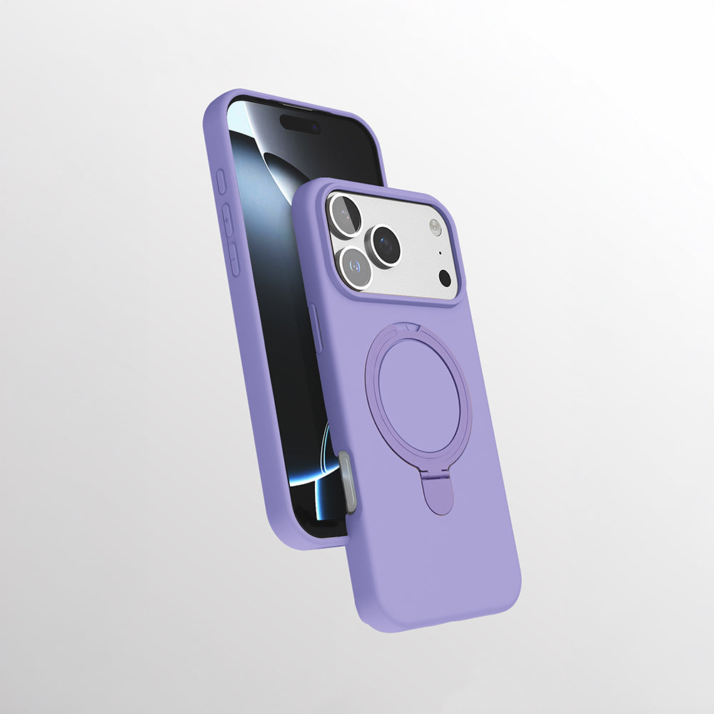 Apple iPhone 17 Pro Kılıf M-safe Şarj Özellikli Standlı Zore Samara Kapak Siyah