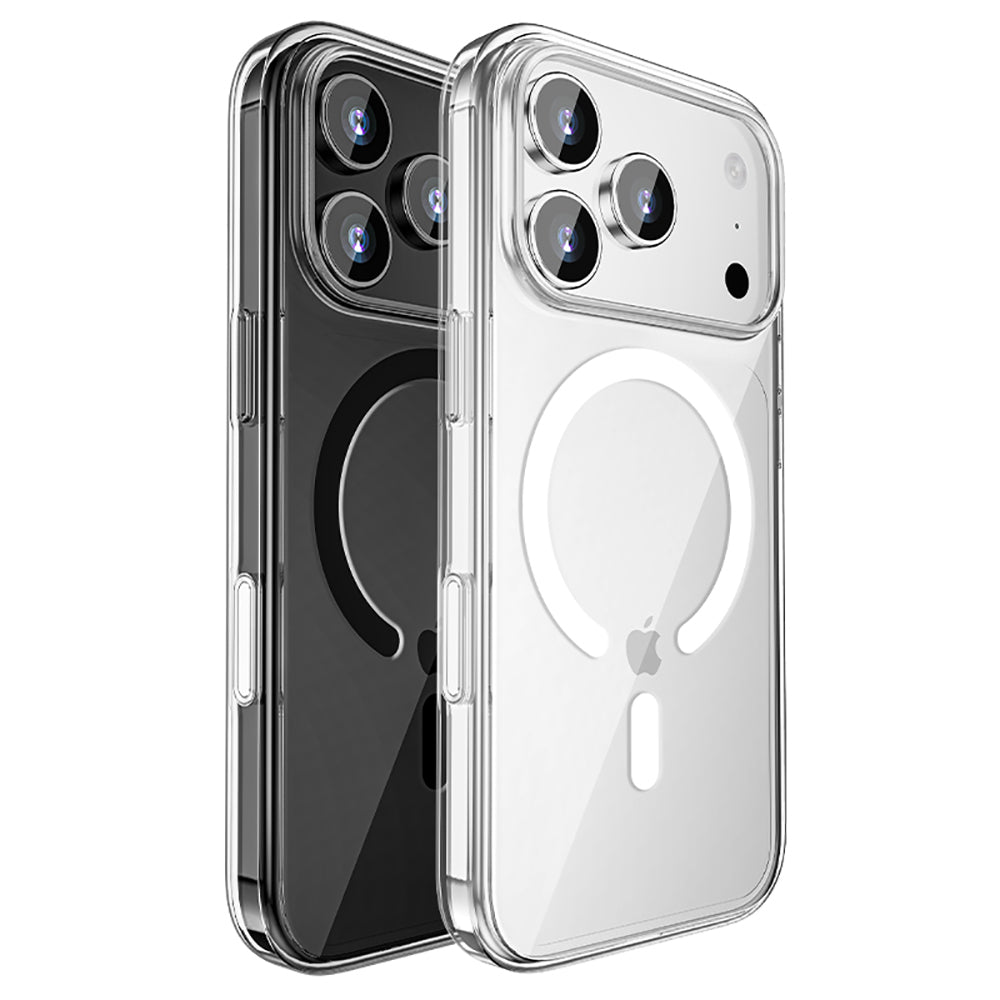 Apple iPhone 17 Pro Kılıf M-safe Şarj Özellikli Transparan Sert PC Wlons Pita Kapak Şeffaf