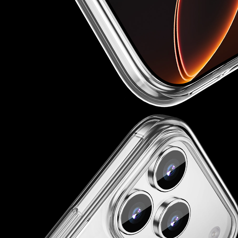 Apple iPhone 17 Pro Kılıf M-safe Şarj Özellikli Transparan Sert PC Wlons Pita Kapak Şeffaf