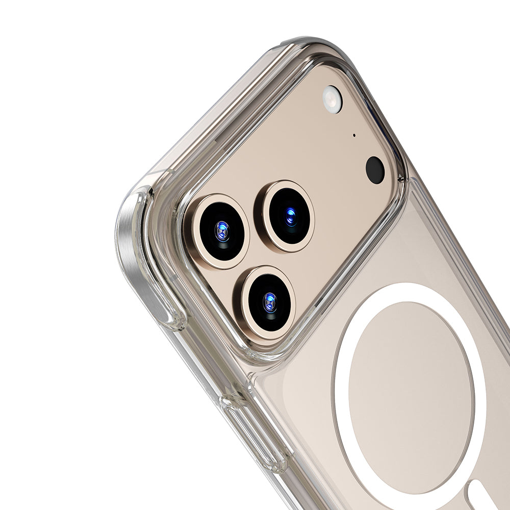 Apple iPhone 17 Pro Kılıf M-safe Şarj Özellikli Wiwu MCC-702 Titanyum Pro Serisi Sert PC Kapak Siyah