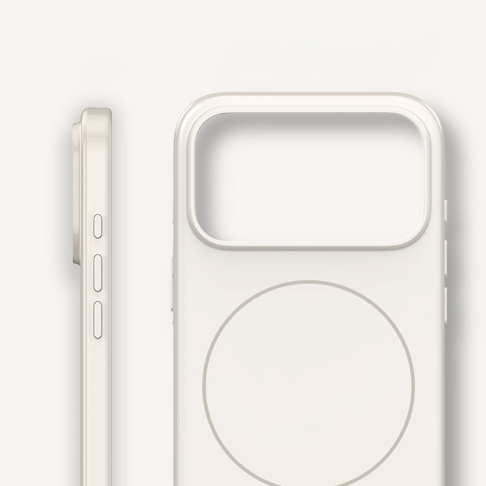 Apple iPhone 17 Pro Kılıf M-safe Şarj Özellikli Wlons Liza Kapak Beyaz