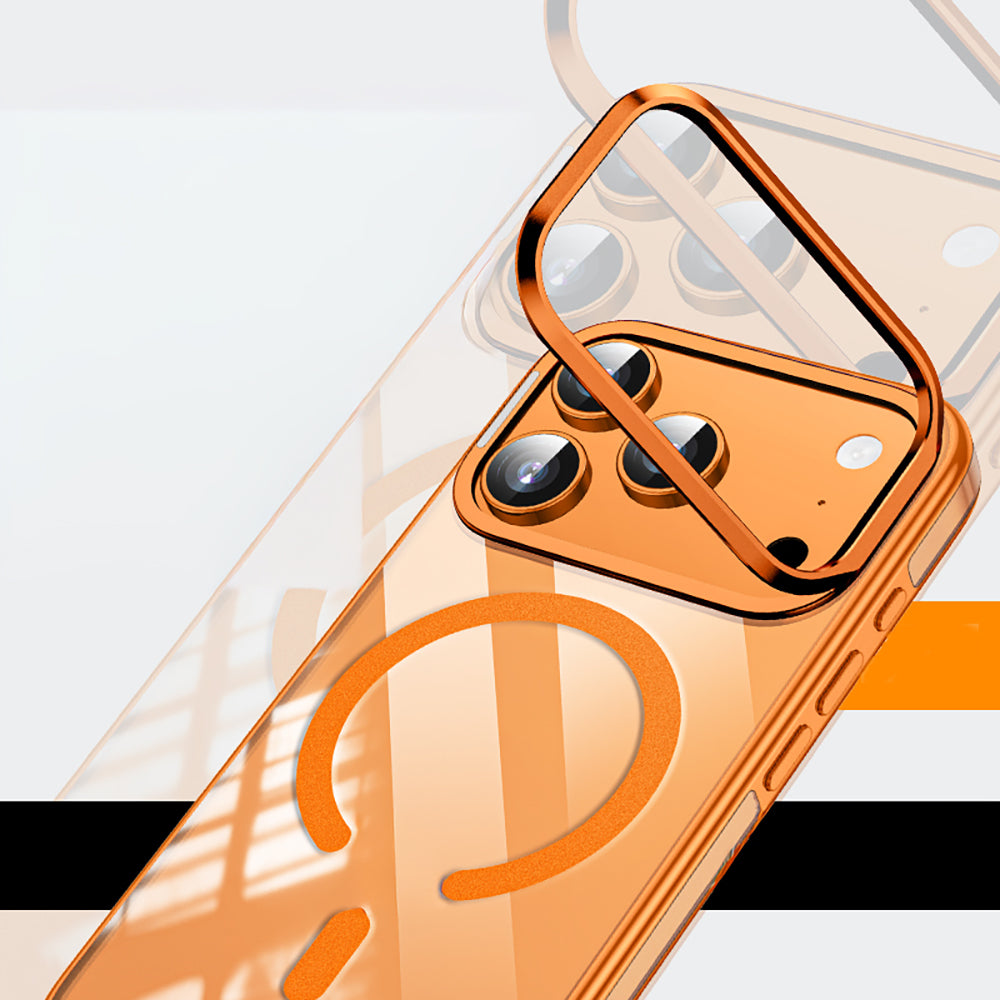 Apple iPhone 17 Pro Kılıf M-safe Şarj Özellikli Wlons Standlı Efsane Kapak Siyah