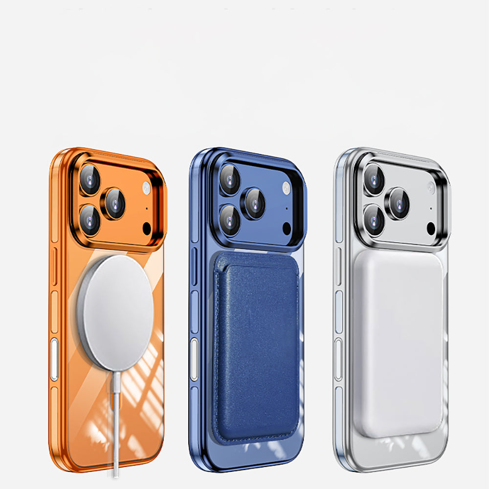 Apple iPhone 17 Pro Kılıf M-safe Şarj Özellikli Wlons Standlı Efsane Kapak Siyah