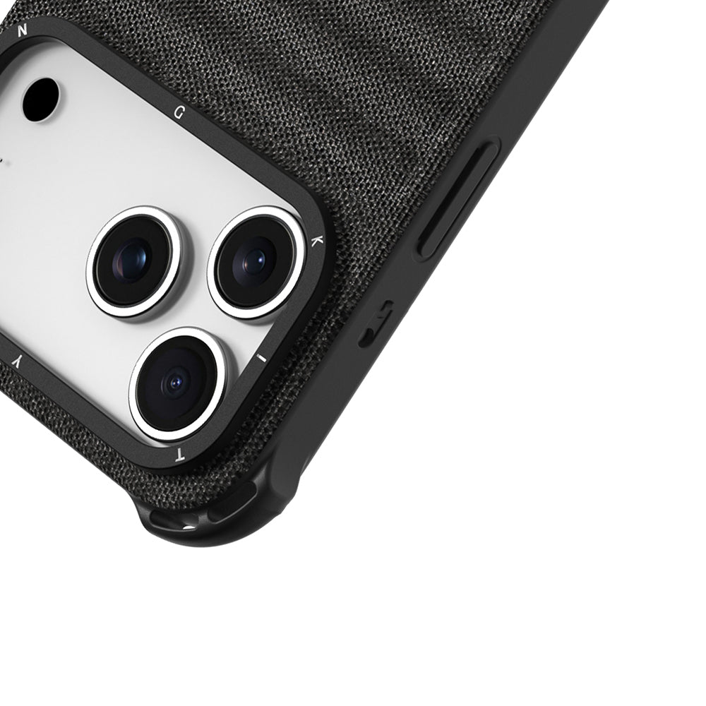 Apple iPhone 17 Pro Kılıf M-safe Şarj Özellikli Youngkit Canvas Serisi Kapak Gri