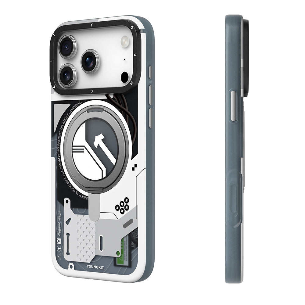 Apple iPhone 17 Pro Kılıf M-safe Şarj Özellikli Youngkit Starship Serisi Kapak Siyah