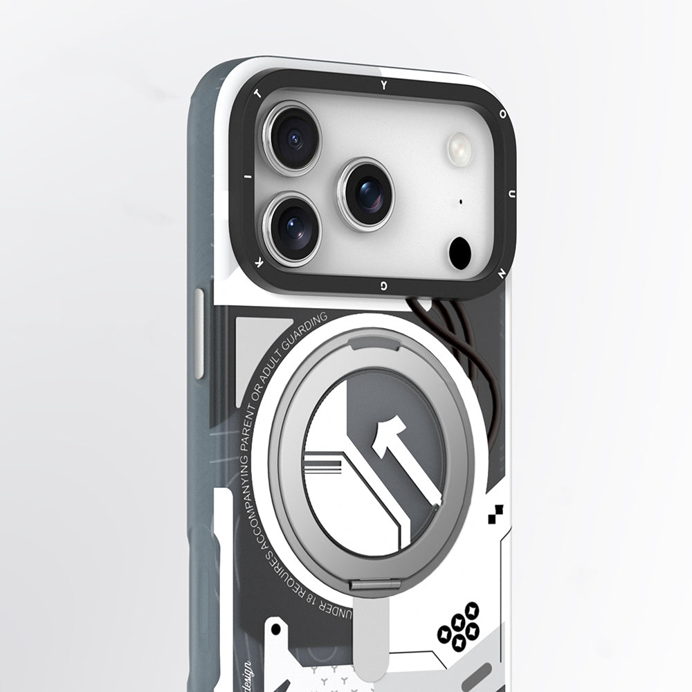 Apple iPhone 17 Pro Kılıf M-safe Şarj Özellikli Youngkit Starship Serisi Kapak Turuncu