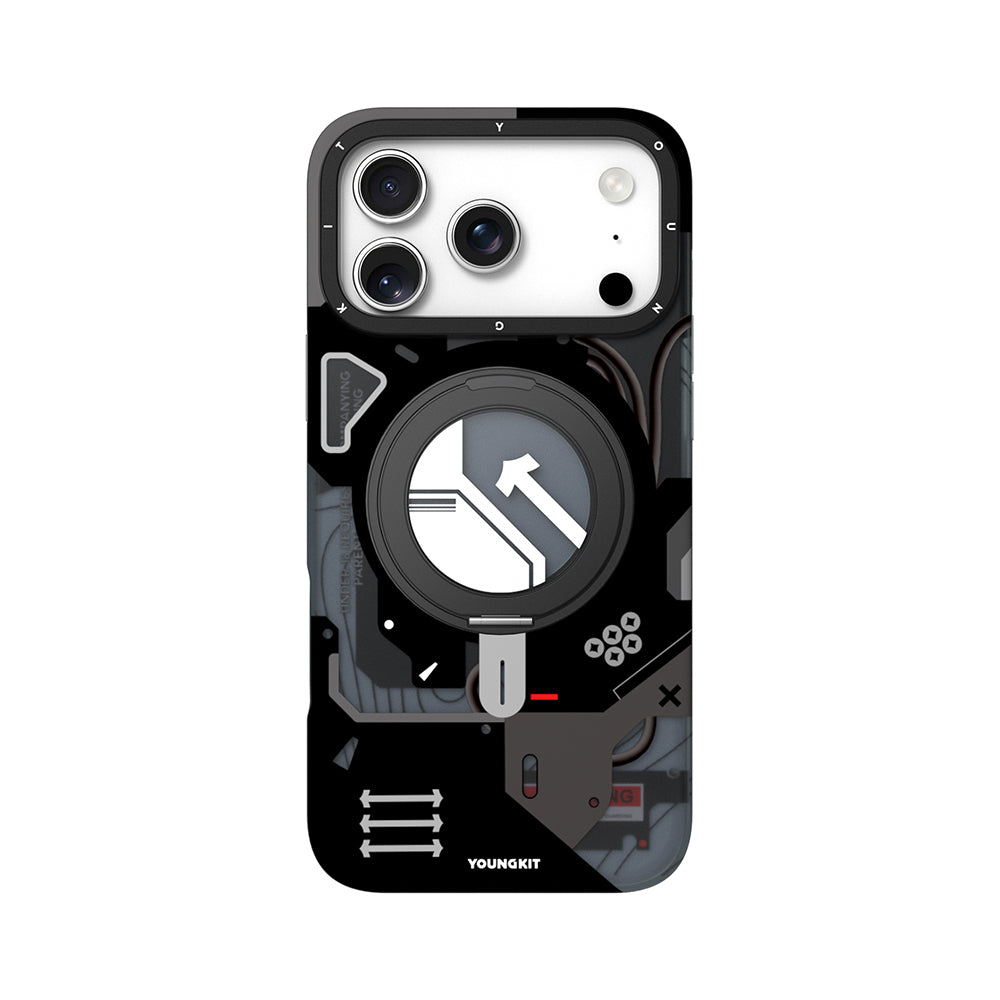 Apple iPhone 17 Pro Kılıf M-safe Şarj Özellikli Youngkit Starship Serisi Kapak Siyah