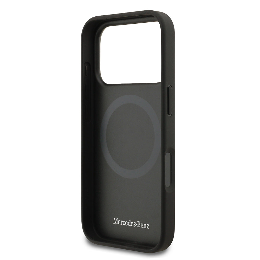 Apple iPhone 17 Pro Kılıf Mercedes Benz Orjinal Lisanslı M-safe Şarj Özellikli Hakiki Deri Nostaljik Yıldız Dizayn Kapak Kahverengi