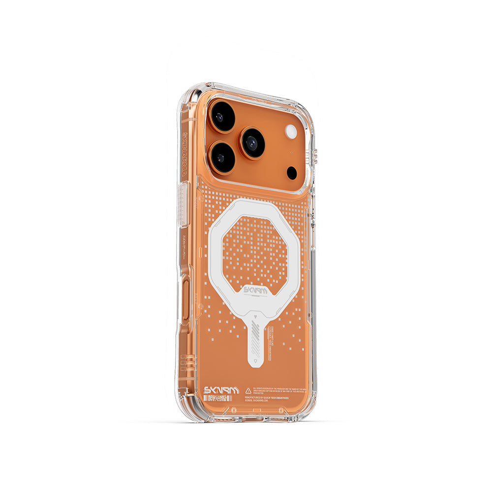 Apple iPhone 17 Pro Kılıf Skinarma M-Safe Şarj Özellikli IML Baskılı Holografik MYST Kapak Colorful