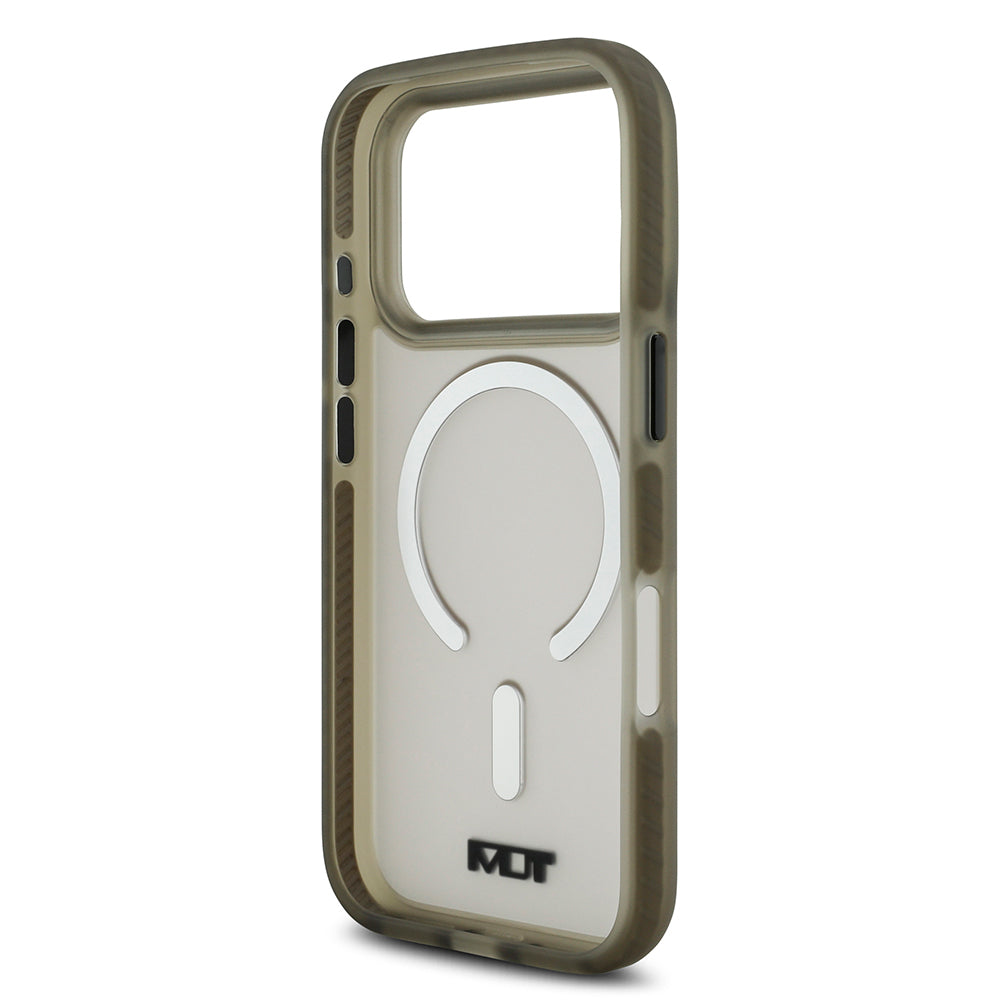 Apple iPhone 17 Pro Kılıf TUMI Orjinal Lisanslı M-safe Şarj Özellikli Buzlu Transparan Kapak Siyah