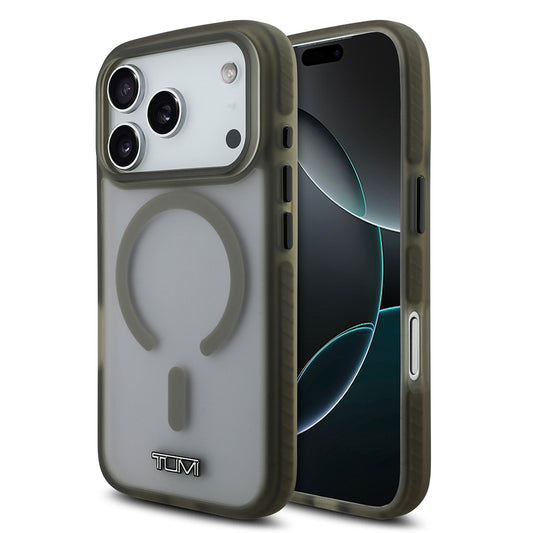 Apple iPhone 17 Pro Kılıf TUMI Orjinal Lisanslı M-safe Şarj Özellikli Buzlu Transparan Kapak Haki