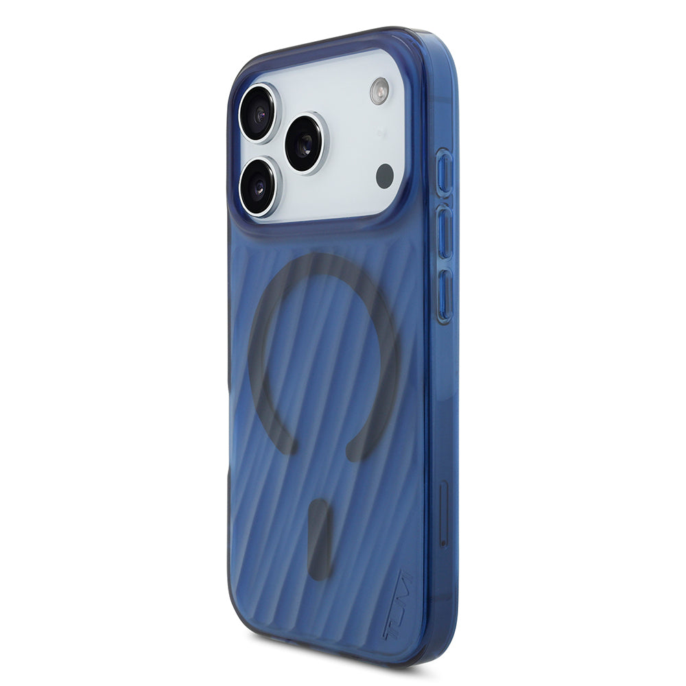 Apple iPhone 17 Pro Kılıf TUMI Orjinal Lisanslı M-safe Şarj Özellikli Transparan Kapak Mavi