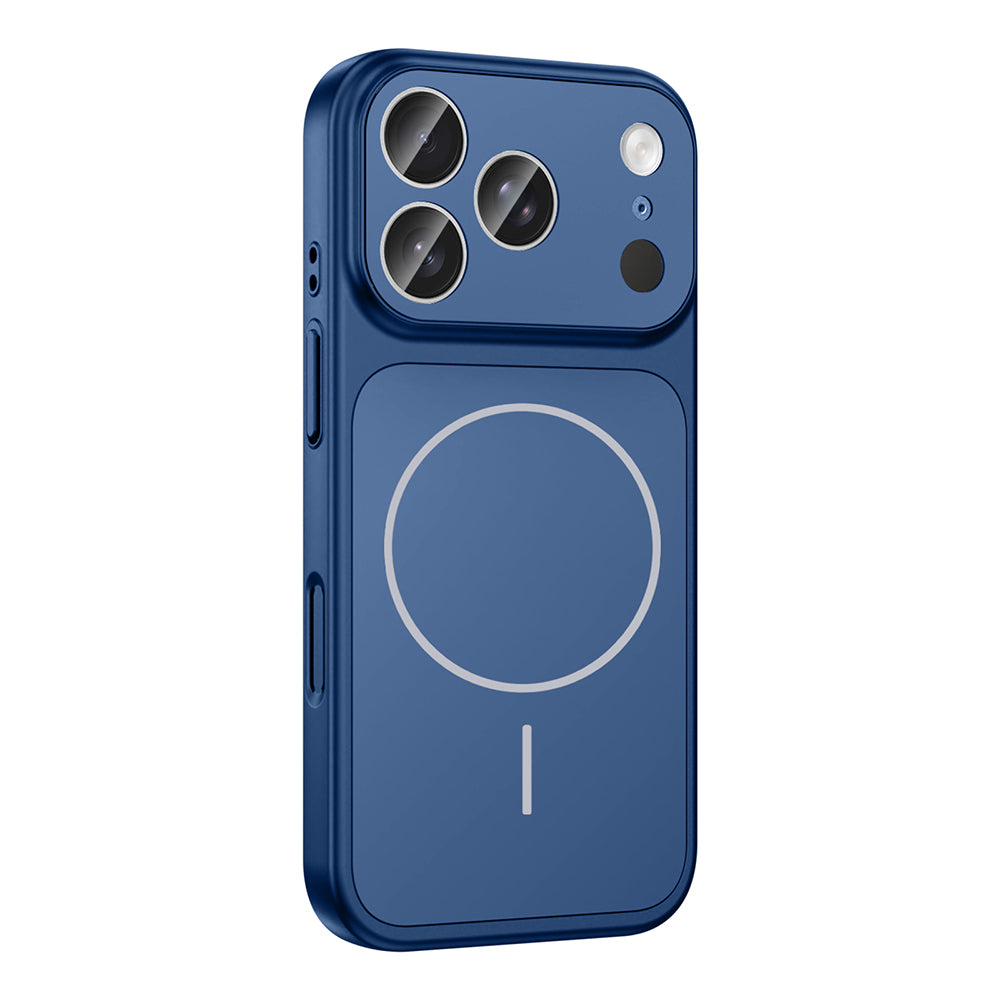 Apple iPhone 17 Pro Kılıf Zore M-Safe Şarj Özellikli Kamera Korumalı Formen Kapak Mavi