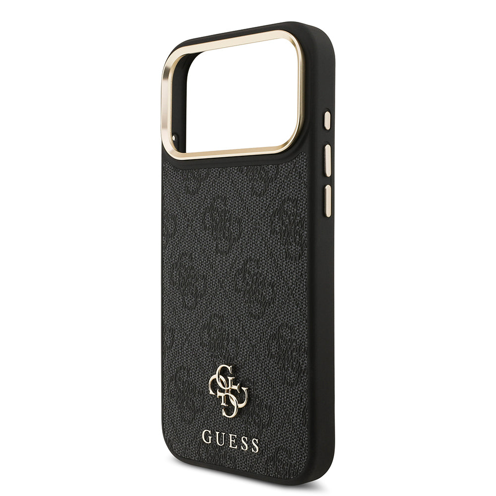 Apple iPhone 17 Pro Max Guess Orjinal Lisanslı 4G ve Yazı Logolu Kılıf + Ekran Koruyucu + Lens Koruyucu 3in1 Aksesuar Seti Kahverengi