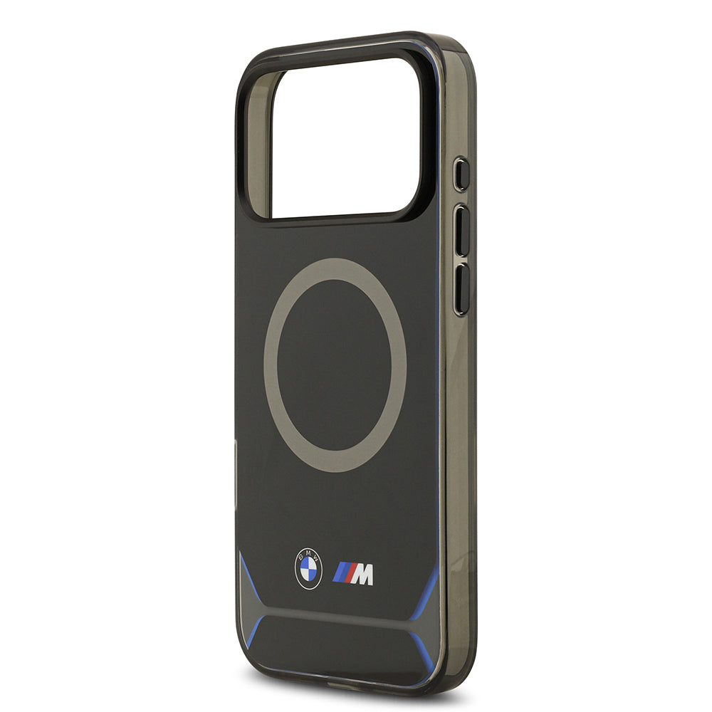 Apple iPhone 17 Pro Max Kılıf BMW Orjinal Lisanslı M-safe Şarj Özellikli Metal Buton Tasarımlı IML Baskılı M Dizayn Kapak Mavi