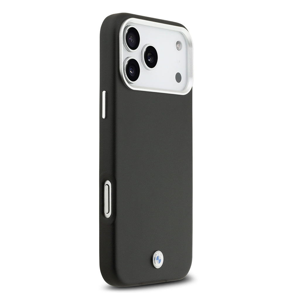 Apple iPhone 17 Pro Max Kılıf BMW Orjinal Lisanslı M-safe Şarj Özellikli Metal Logolu Tam Kaplama Deri Kapak Kırmızı