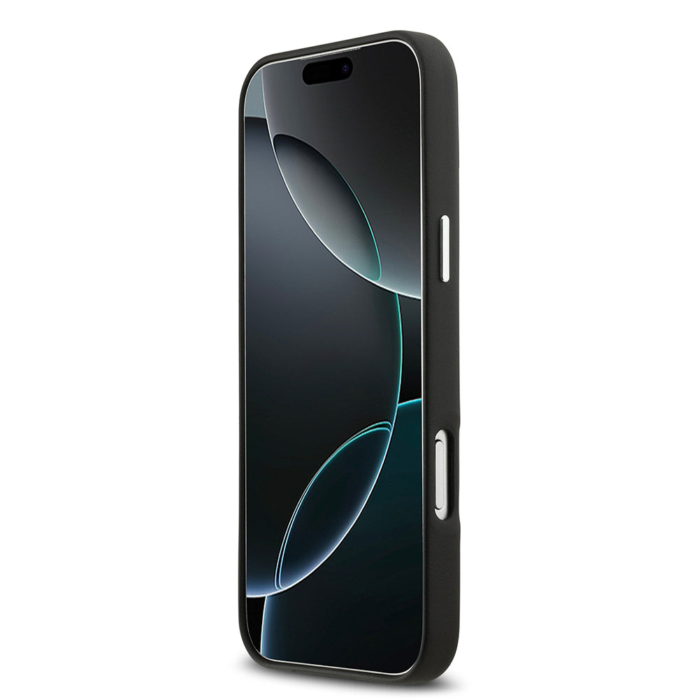 Apple iPhone 17 Pro Max Kılıf BMW Orjinal Lisanslı M-safe Şarj Özellikli Metal Logolu Tam Kaplama Deri Kapak Lacivert