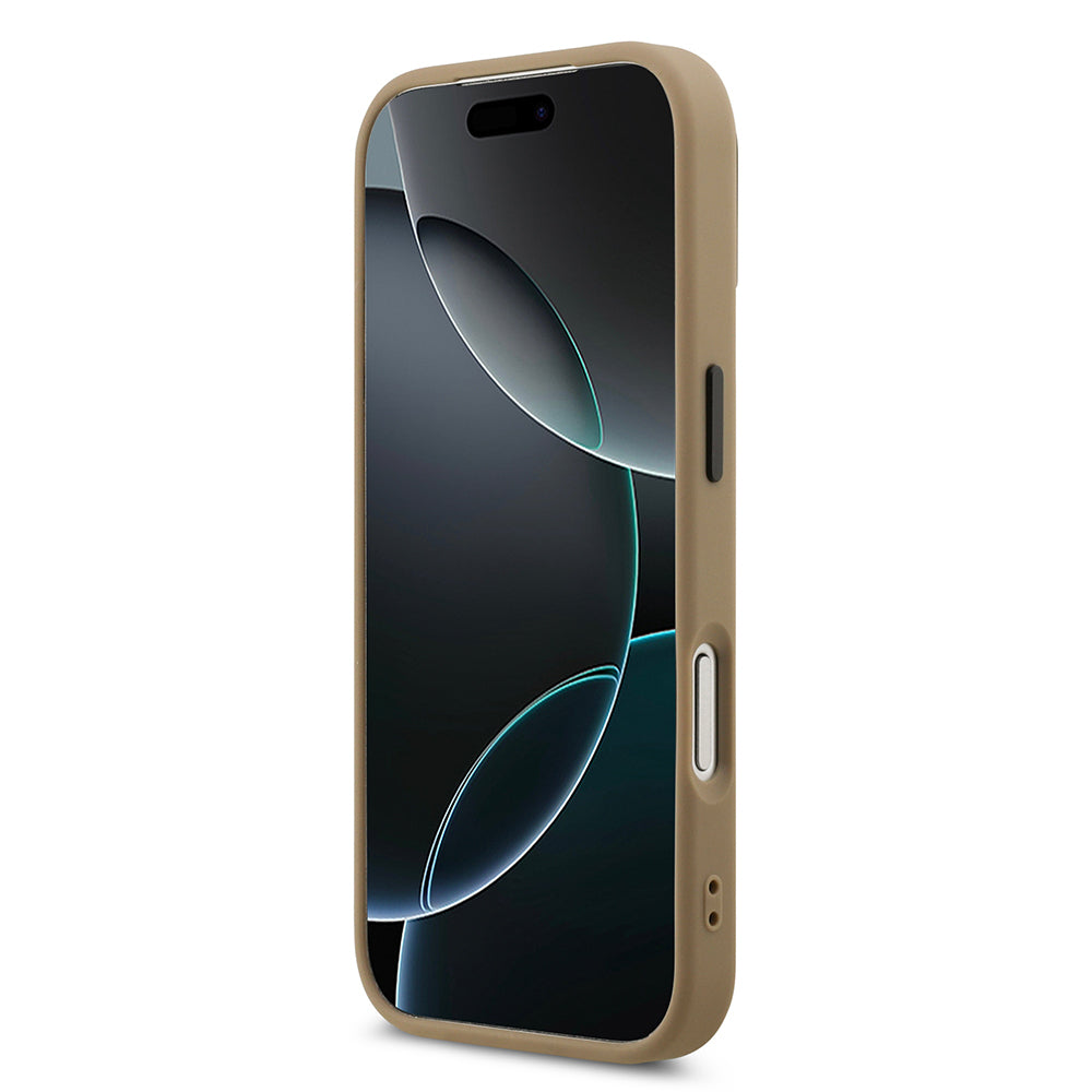 Apple iPhone 17 Pro Max Kılıf DKNY Orjinal Lisanslı M-safe Şarj Özellikli PU Deri Kabartmalı Kapak Siyah