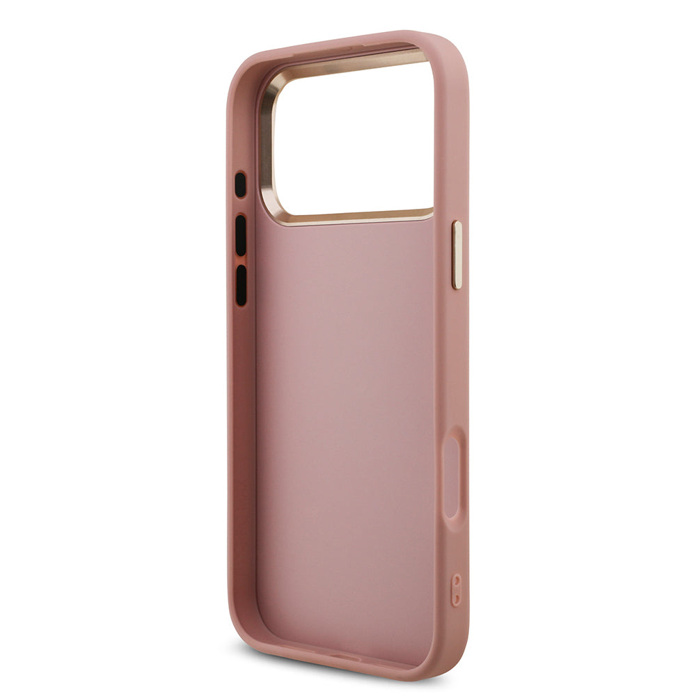 Apple iPhone 17 Pro Max Kılıf Guess Orjinal Lisanslı 4G Büyük Metal Kamera Çerçeveli ve Logolu Glitter Kapak Siyah