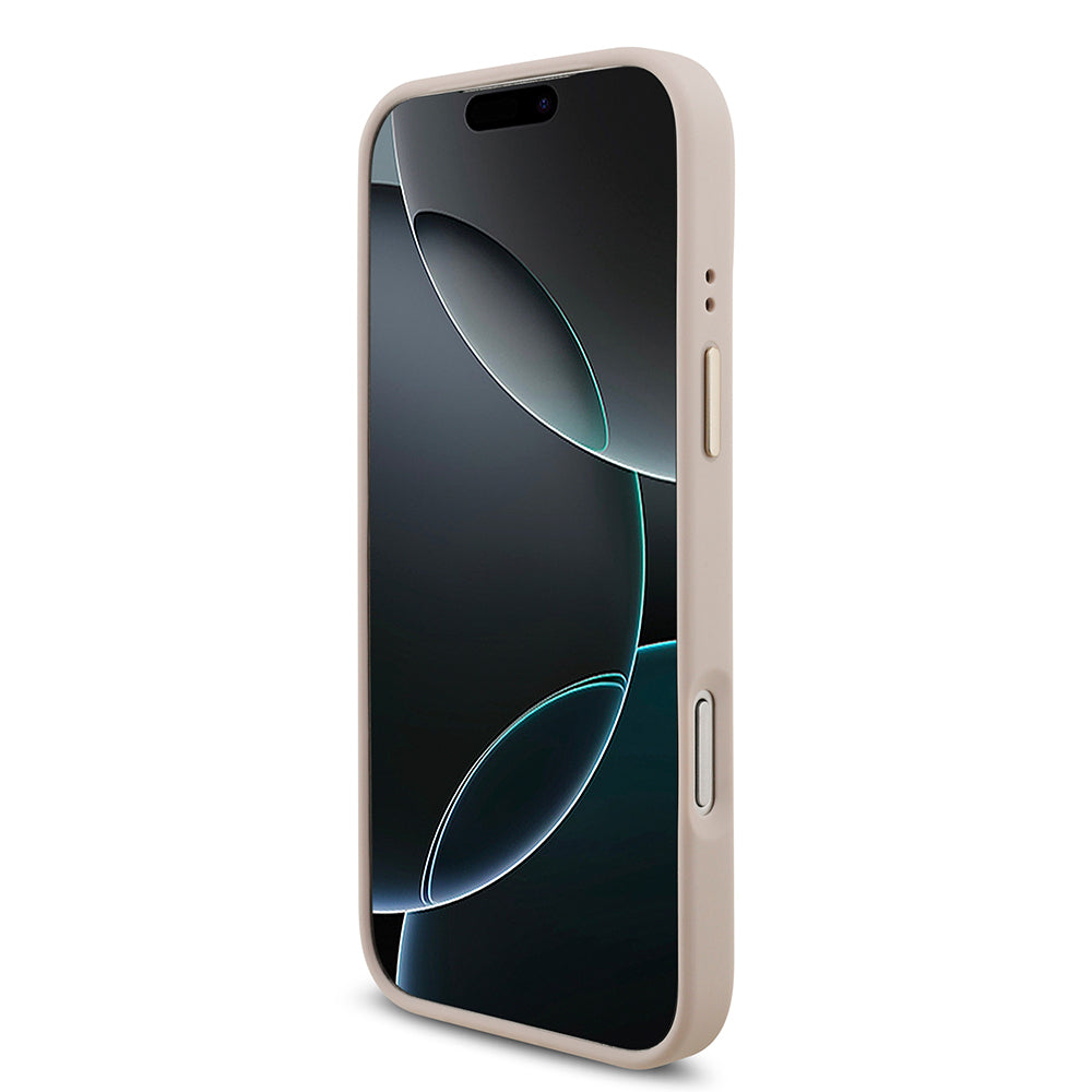 Apple iPhone 17 Pro Max Kılıf Guess Orjinal Lisanslı 4G Büyük Metal Logolu Kalın Askılı Kapak Siyah