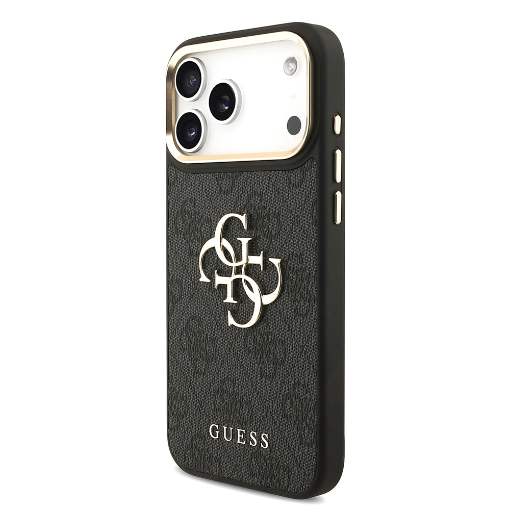 Apple iPhone 17 Pro Max Kılıf Guess Orjinal Lisanslı 4G Büyük Metal Logolu Kalın Askılı Kapak Pembe