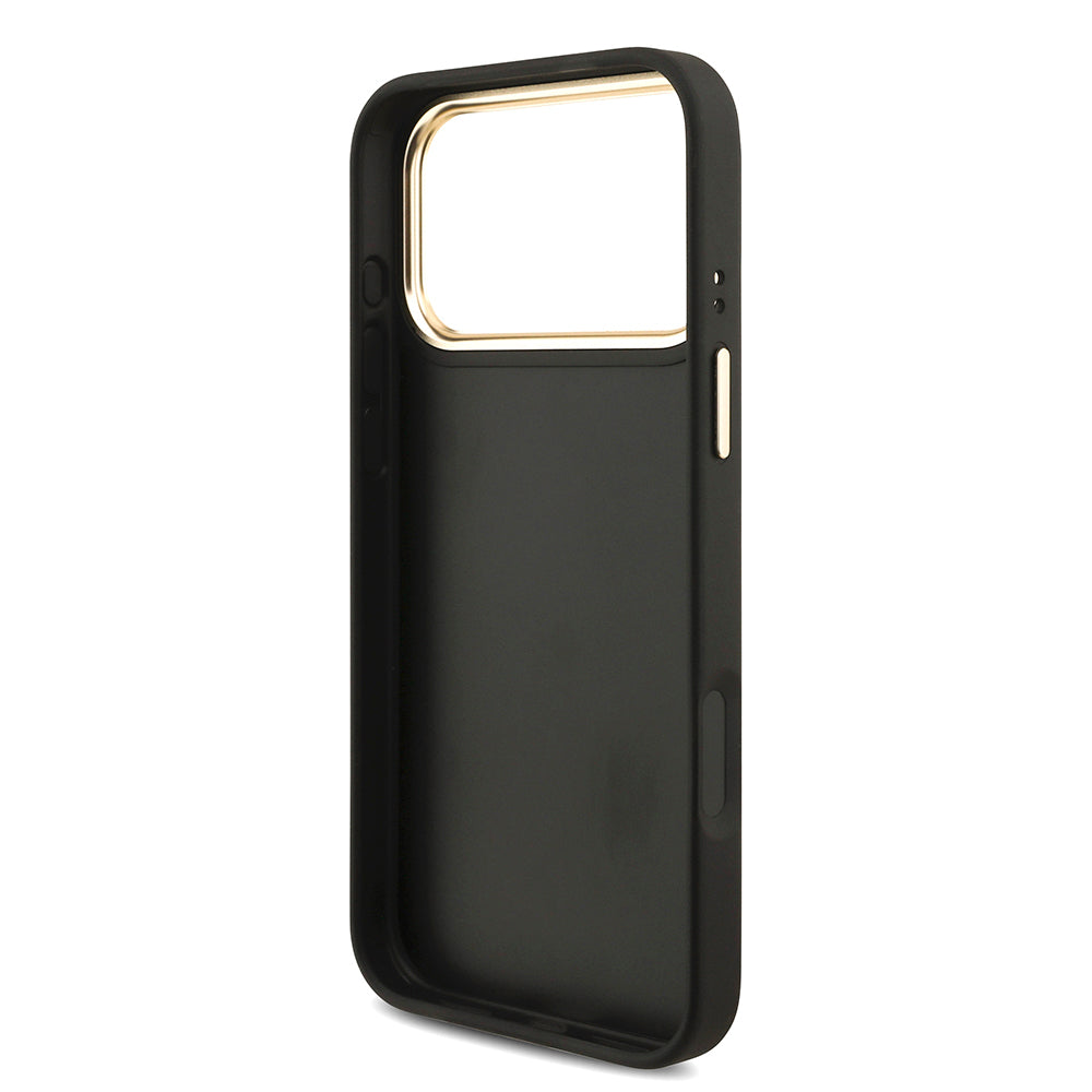 Apple iPhone 17 Pro Max Kılıf Guess Orjinal Lisanslı 4G Büyük Metal Logolu Kalın Askılı Kapak Pembe