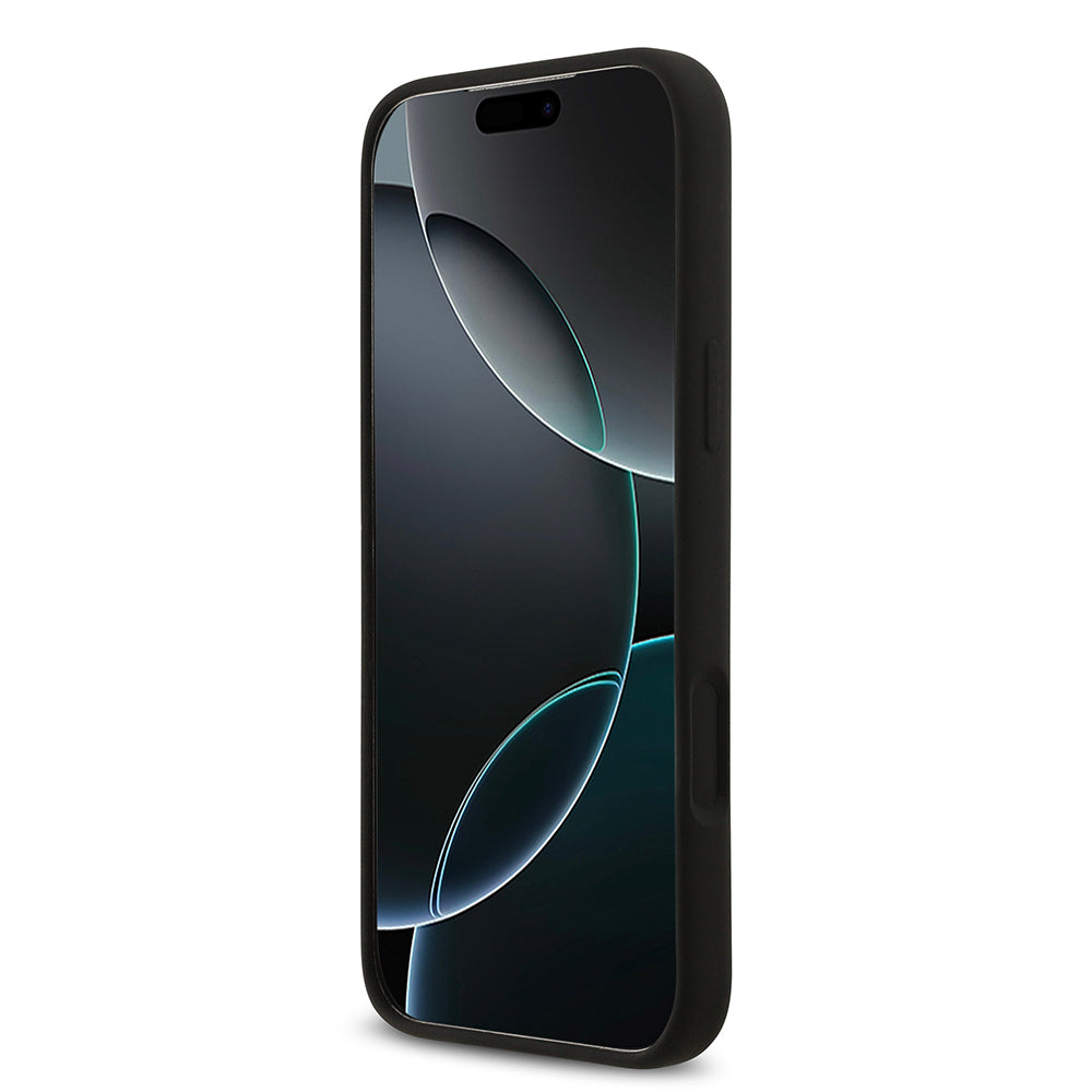 Apple iPhone 17 Pro Max Kılıf Guess Orjinal Lisanslı Grained Yazı Logolu Kapak Pembe