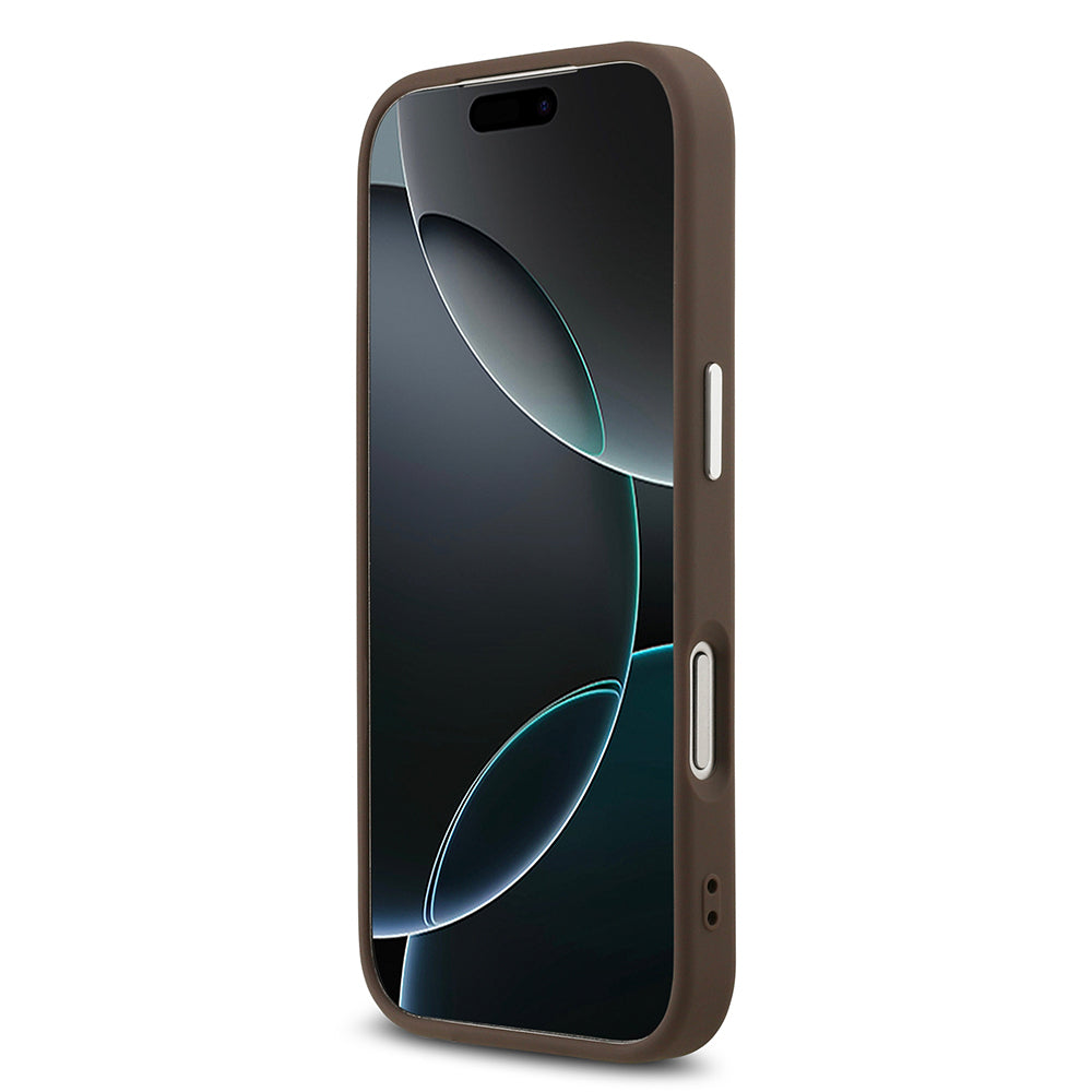 Apple iPhone 17 Pro Max Kılıf Guess Orjinal Lisanslı M-safe Şarj Özellikli 4G Klasik Yazı Logolu Kapak Siyah