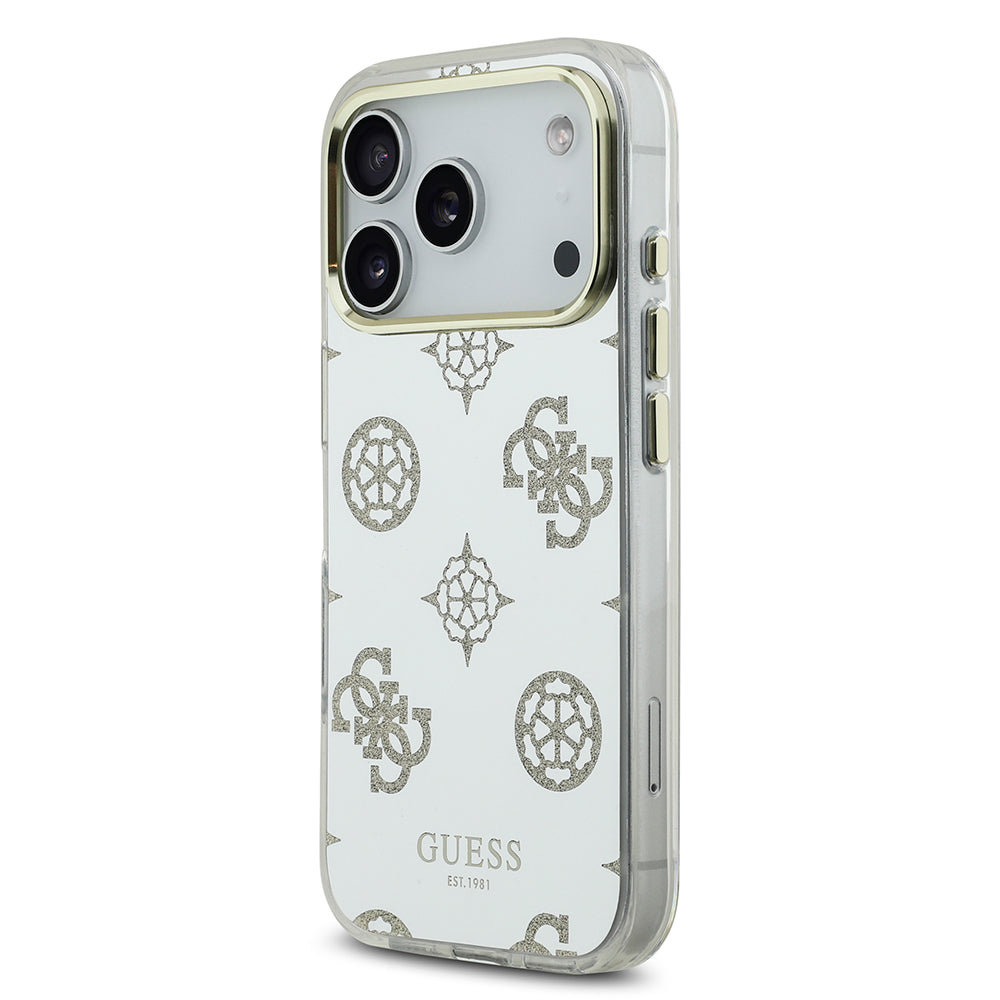 Apple iPhone 17 Pro Max Kılıf Guess Orjinal Lisanslı Metal Kamera Çerçeveli Simli Aynalı Kapak Gümüş