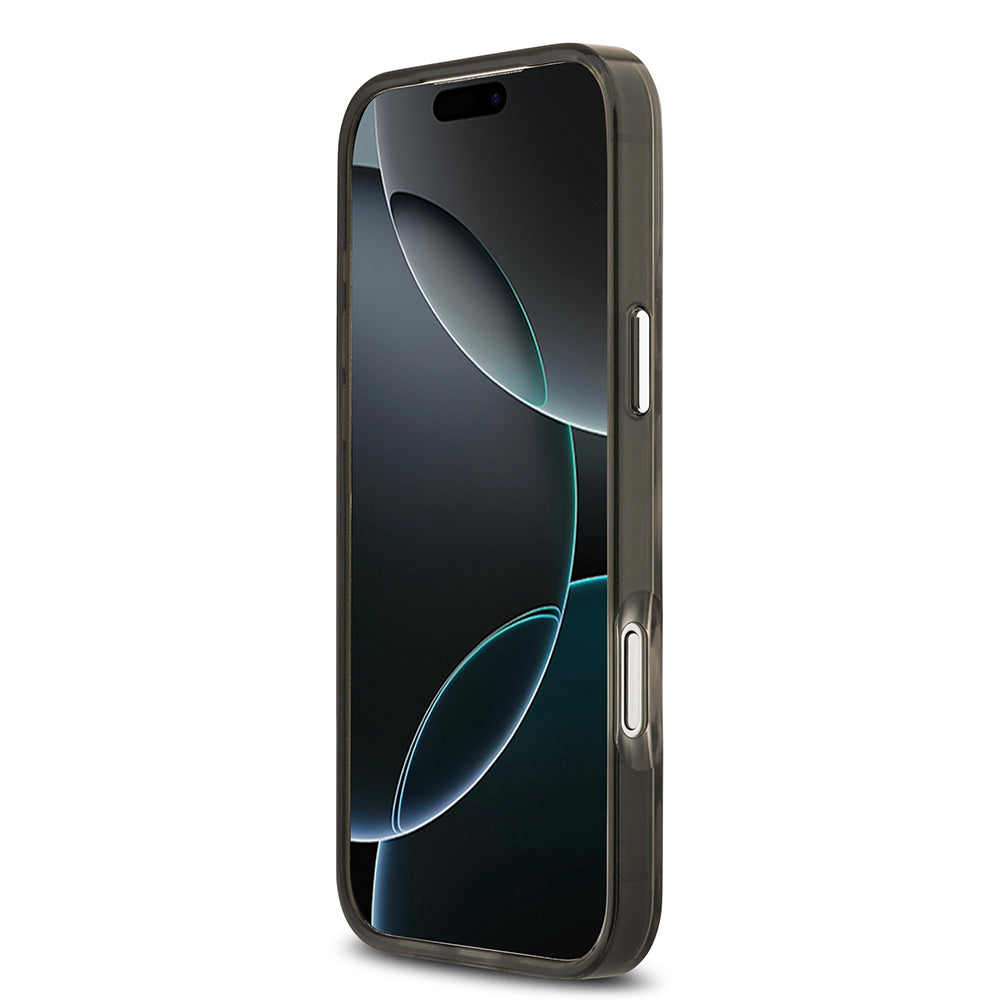 Apple iPhone 17 Pro Max Kılıf Karl Lagerfeld Orjinal Lisanslı M-safe Şarj Özellikli IML Leopar Baskılı Kapak Kahverengi