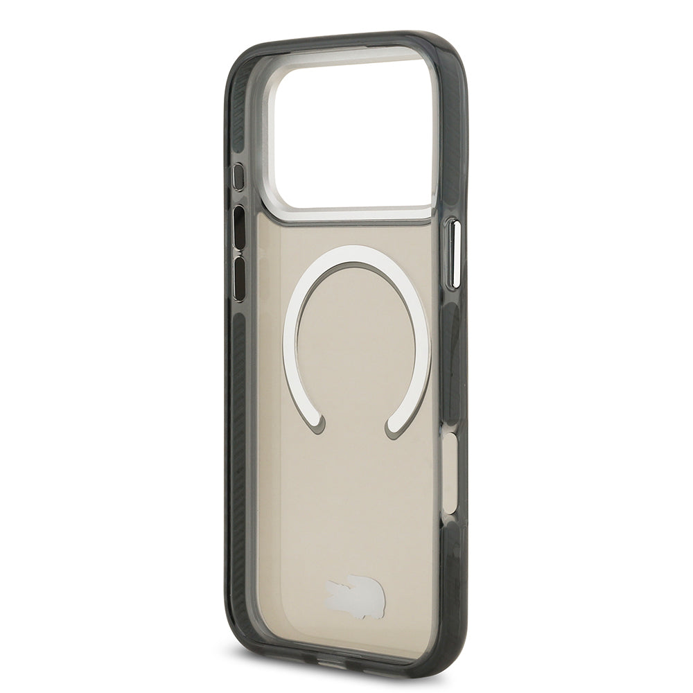 Apple iPhone 17 Pro Max Kılıf Lacoste Orjinal Lisanslı M-safe Şarj Özellikli İkonik Timsah Logolu Buzlu Kapak Yeşil