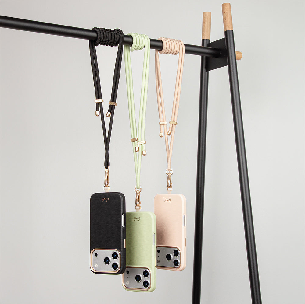 Apple iPhone 17 Pro Max Kılıf M-safe Şarj Özellikli Askı İpli Coehl Mirelle Kapak Siyah