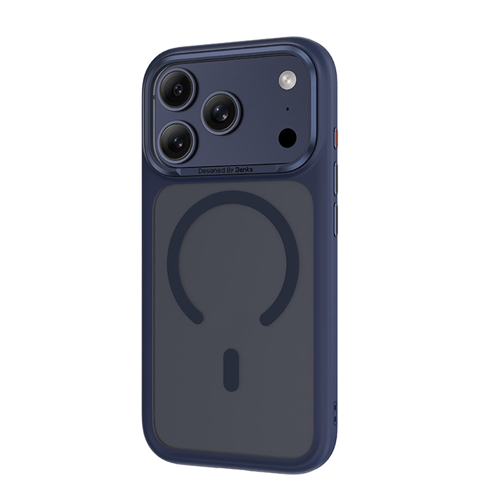 Apple iPhone 17 Pro Max Kılıf M-Safe Şarj Özellikli Benks Mist C-Magnet Kapak Gri